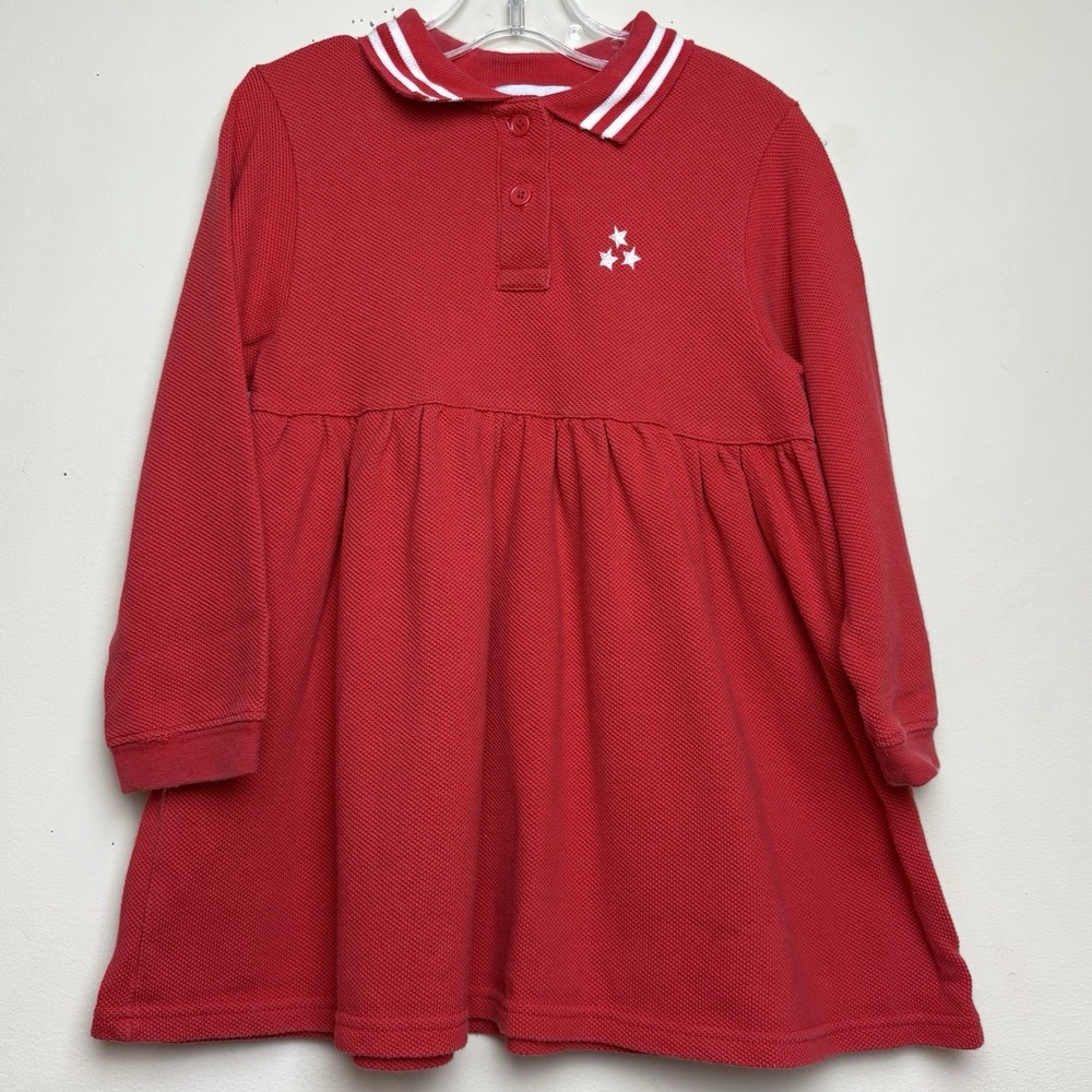 VTG Gymboree Spring 1997 Cape Cod Red Star Stripe Jumper Dress Rainbow Tag 3-4